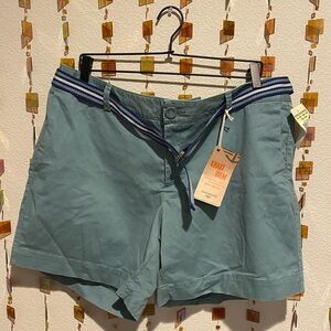 Dockers Blue and Green Bermudas with Flat Front Design